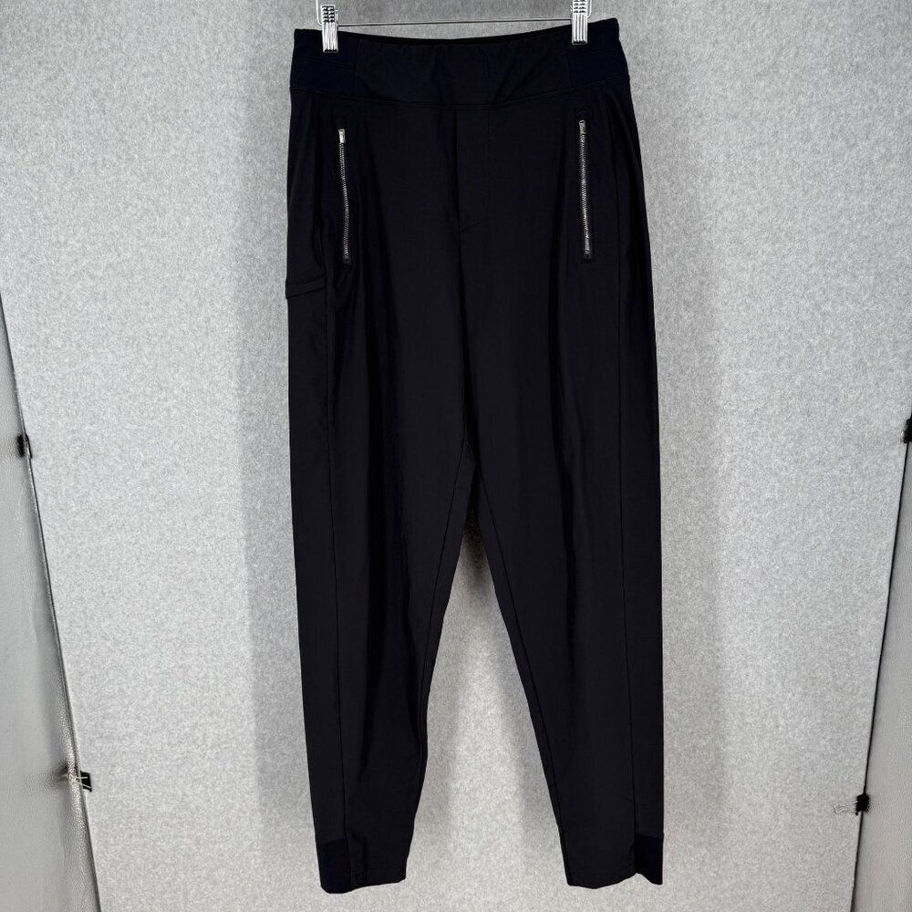 American Tall Womens Jogger Pant Size 6 Tall Black Pockets Nylon Stretch Casual